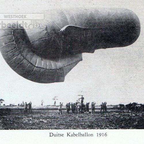 AVW_1916_06_26_Duitse kabelballon boven het Zwartegat in Klerken 1916