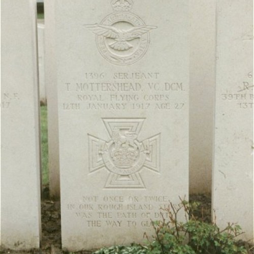 AVW_1917_01_07dHeadstone Mottershead at Bailleul Communal Cemetery Extension