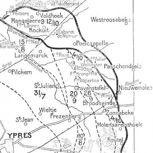 AVW_1917_10_10_Front_line_after_Poelcapelle_and_1st_Passchendaele_9-12_October_1917